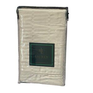 Ralph Lauren Home Sham 52nd Street Jacquard Euro Cream 26x26” 100% Cotton NOS
